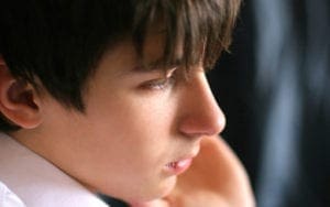 Depressed young boy